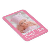 Magnet Flexible Merci Nouveau bébé rose (Côté Droit)