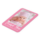 Magnet Flexible Merci Nouveau bébé rose (Côté Gauche)