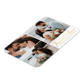 Magnet Flexible merci, or calligraphie mariage photo collage (Côté Gauche)