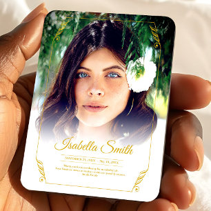 Magnet Flexible Merci Personnalisé Funérailles Photo Sympathie Gri