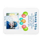 Magnet Flexible Merci photo Anniversaire de enfant de ballons (Horizontal)