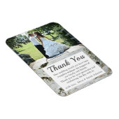 Magnet Flexible Merci photo Mariage Birch Wood Tree Bark (Côté Droit)