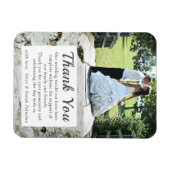 Magnet Flexible Merci photo Mariage Birch Wood Tree Bark (Horizontal)