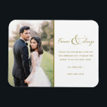 Magnet Flexible Merci photo Mariage pour toujours et toujours or<br><div class="desc">Écriture d'or "Forever et toujours" design mariage Merci magnets avec votre photo de mariage préférée. Montrez à votre famille et à vos amis votre appréciation d'avoir participé à votre célébration mariage avec une photo customisée merci aimant,  ce sera un souvenir mémorable pour les années à venir.</div>