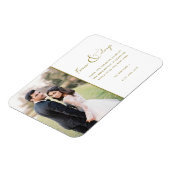 Magnet Flexible Merci photo Mariage pour toujours et toujours or (Côté Gauche)