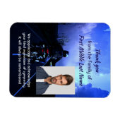 Magnet Flexible Merci photo Memorial Motorcycle Biker (Horizontal)