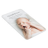 Magnet Flexible Merci photo minimal moderne pour bébé garde-cadeau (Côté Droit)