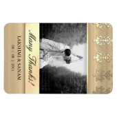 Magnet Flexible Merci Photocard Indian Damask Gold (Horizontal)