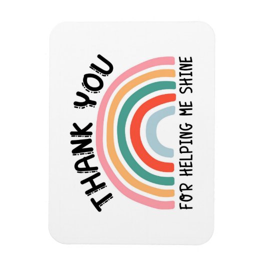 Magnet Flexible Merci Pour M'Aider À Briller Enseignant (Vertical)