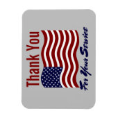 Magnet Flexible Merci Pour Service American Flag (Vertical)