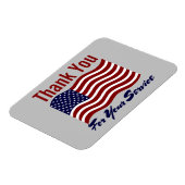 Magnet Flexible Merci Pour Service American Flag (Côté Gauche)