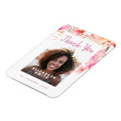 Magnet Flexible Merci rose Floral moderne élégant (Côté Gauche)