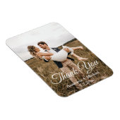 Magnet Flexible merci, script classique, photo mariage (Côté Droit)