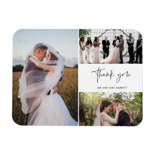Magnet Flexible Merci Trois Photo Collage Mariage