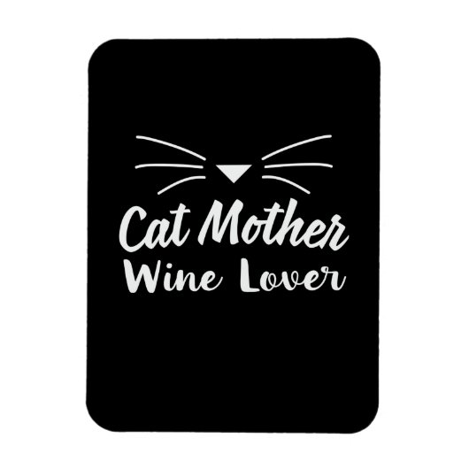 Magnet Flexible Mère Art Chat Mère Amoureuse de Vin (Vertical)