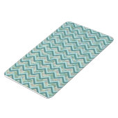 Magnet Flexible Mère de Pearl Turquoise ZigZag (Côté Gauche)