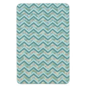 Magnet Flexible Mère de Pearl Turquoise ZigZag (Vertical)