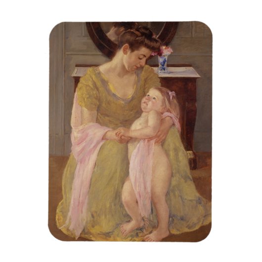 Magnet Flexible Mère et enfant avec une écharpe Rose | 1908 (Vertical)