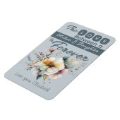 Magnet Flexible Mère et fille éternellement floral bleu (Côté Gauche)