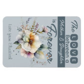 Magnet Flexible Mère et fille éternellement floral bleu (Horizontal)