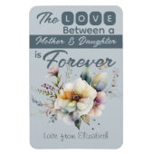 Magnet Flexible Mère et fille éternellement floral bleu (Vertical)
