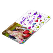 Magnet Flexible Mère Fleurs dessinées à la main Coeurs Dire (Côté Gauche)