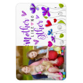 Magnet Flexible Mère Fleurs dessinées à la main Coeurs Dire (Vertical)