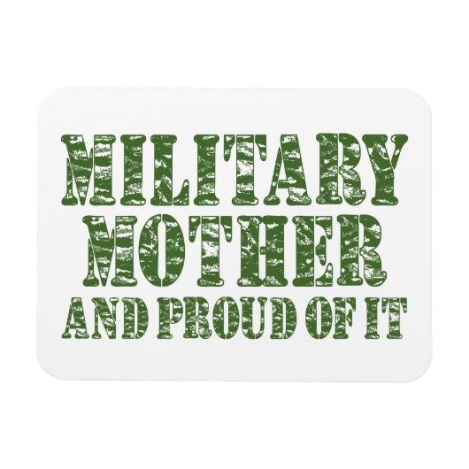 Magnet Flexible Mère militaire et fière de ça (Horizontal)