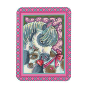MAGNET FLEXIBLE MÈRE PONY & SA MORTE VALENTINE FILLY, CHEVAL