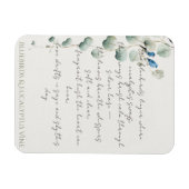 Magnet Flexible Merles bleus et vigne d'eucalyptus (Horizontal)