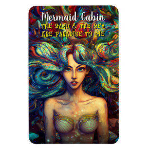 Magnet Flexible Mermaid Sea Goddess Nymph Siren Cruise Room Porte