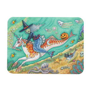 MAGNET FLEXIBLE MERMAID WITCH, HALLOWEEN MERHORSE IMAGINAIRE MAGNE