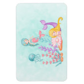 Magnet Flexible Mermaids et méduses sous l'aquarelle marine (Vertical)