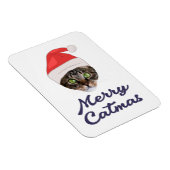 Magnet Flexible Merry Catmas, Noël Chat Santa hat Invitation (Côté Droit)
