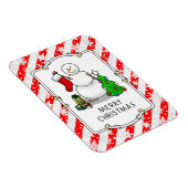 Magnet Flexible Merry Christmas 2 Tree Stocking Snowman (Côté Droit)