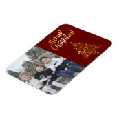 Magnet Flexible Merry Christmas Photo Gold Tree (Côté Gauche)
