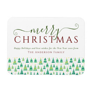 Magnet Flexible Merry Christmas Trees Family Holiday