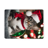 Magnet Flexible Merry Christmas with a cute kitten (Horizontal)