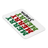 Magnet Flexible Merry Merry Merry Saison - Retro Holiday Art (Côté Droit)