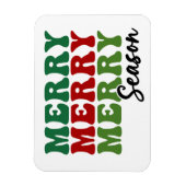 Magnet Flexible Merry Merry Merry Saison - Retro Holiday Art (Vertical)