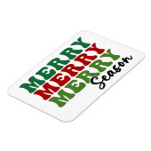 Magnet Flexible Merry Merry Merry Saison - Retro Holiday Art (Côté Gauche)
