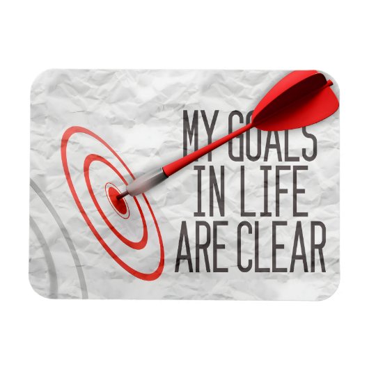 Magnet Flexible "Mes objectifs sont clairs" Motivation Affirmation (Horizontal)