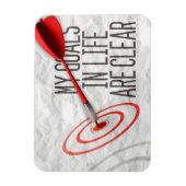 Magnet Flexible "Mes objectifs sont clairs" Motivation Affirmation (Vertical)