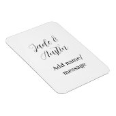 Magnet Flexible Message de nom de couple de mariage date romantiqu (Côté Droit)