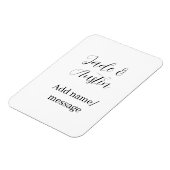 Magnet Flexible Message de nom de couple de mariage date romantiqu (Côté Gauche)
