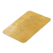 Magnet Flexible message pionnier nasa alien univers humain cosmos  (Côté Gauche)