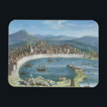 Magnet Flexible Messine<br><div class="desc">Image : 59658 Messine - une vue panoramique du port. Ruiz Melgarejo,  Juan (18ème siècle). Collection privée,  Photo © Bonhams,  Londres,  Royaume-Uni. Art,  Art.</div>