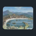 Magnet Flexible Messine<br><div class="desc">Image : 59658 Messine - une vue panoramique du port. Ruiz Melgarejo,  Juan (18ème siècle). Collection privée,  Photo © Bonhams,  Londres,  Royaume-Uni. Art,  Art.</div>