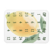 Magnet Flexible Mesure de la cuisine commune Aquarelle Citron (Horizontal)