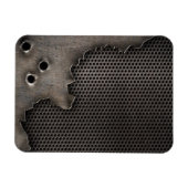 Magnet Flexible Metal with bullet holes background (Horizontal)
